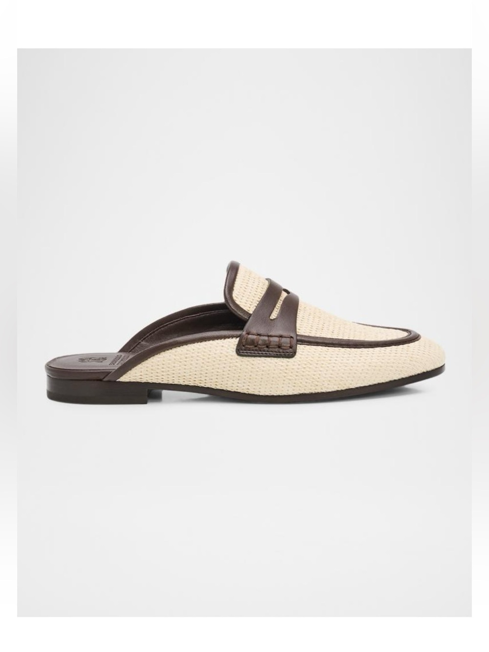 Brunello Cucinelli Women’s Slip-On Loafers in Beige and Brown